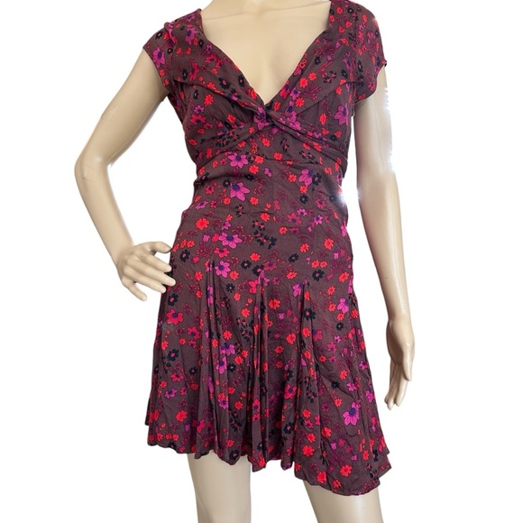 Free People It Takes Two Plum floral dress NWT Small - Picture 1 of 5